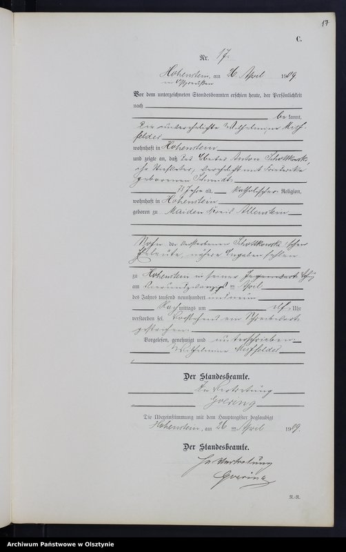 image.from.unit.number "Sterbe-Neben-Register Nr 1 - 43"