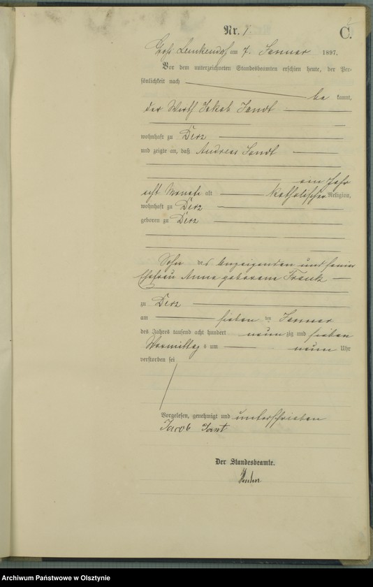 image.from.unit.number "Sterbe-Haupt-Register Nr 1 - 60 i 1 - 55"