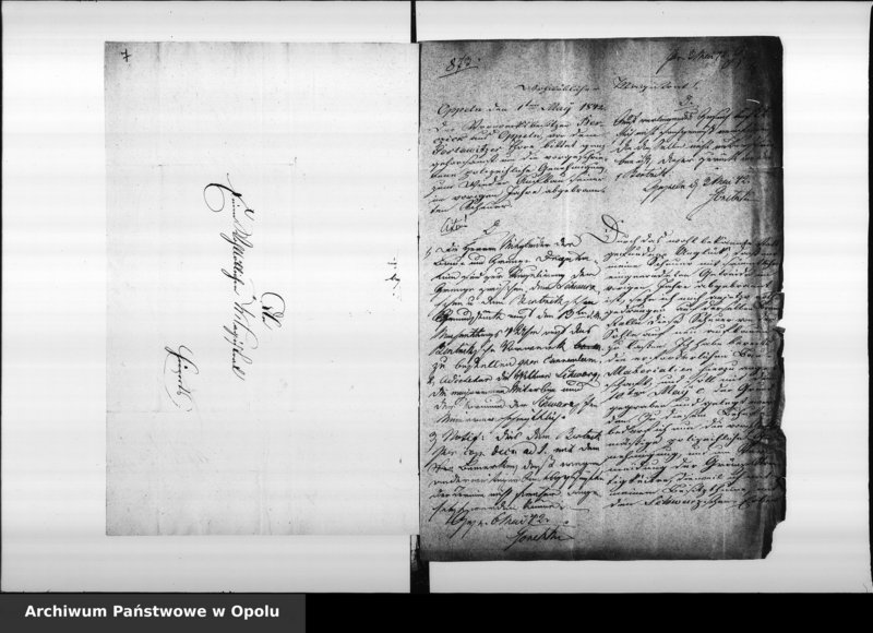 Obraz 10 z jednostki "Acta des Magistrats zu Oppeln betreffend die Untersuchung der Grenzstreitigkeiten durch die Grenz - Deputation. De Anno 1841. Vol. V"