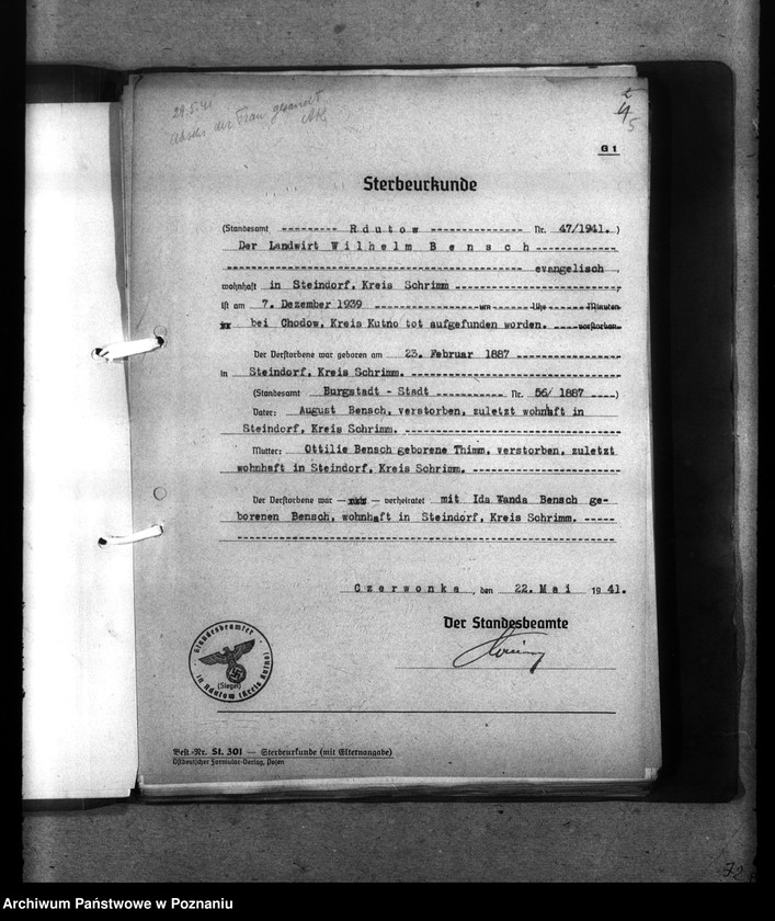 Obraz 9 z jednostki "Kreis Kutno. Wykaz miejscowych Niemców, którzy zginęli w 1939 roku"