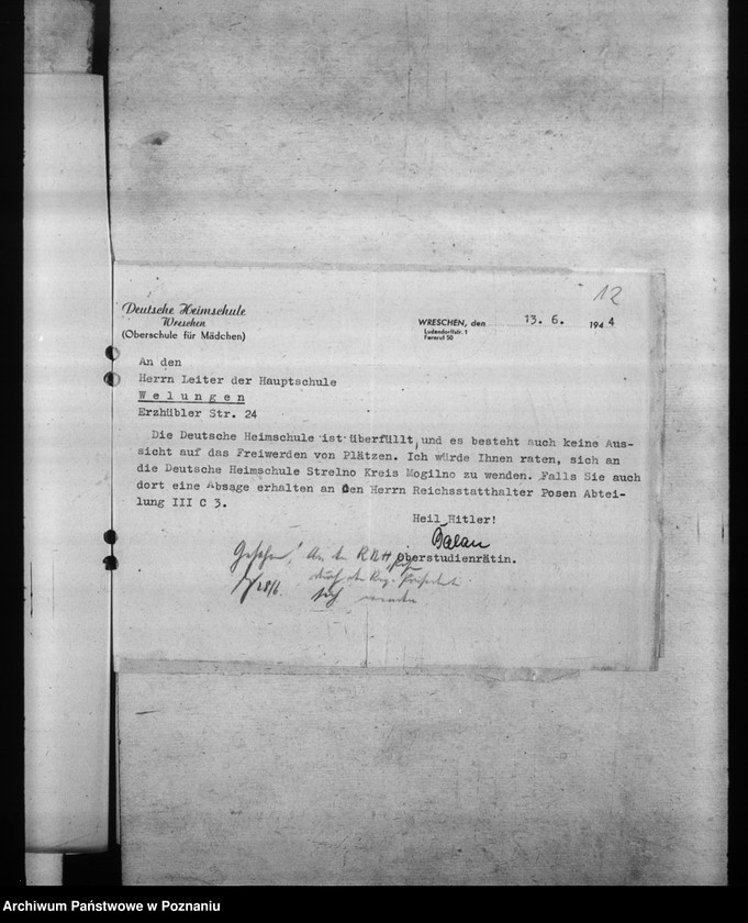 Obraz 16 z jednostki "Aufnahme der Schüler in die Oberschulen."