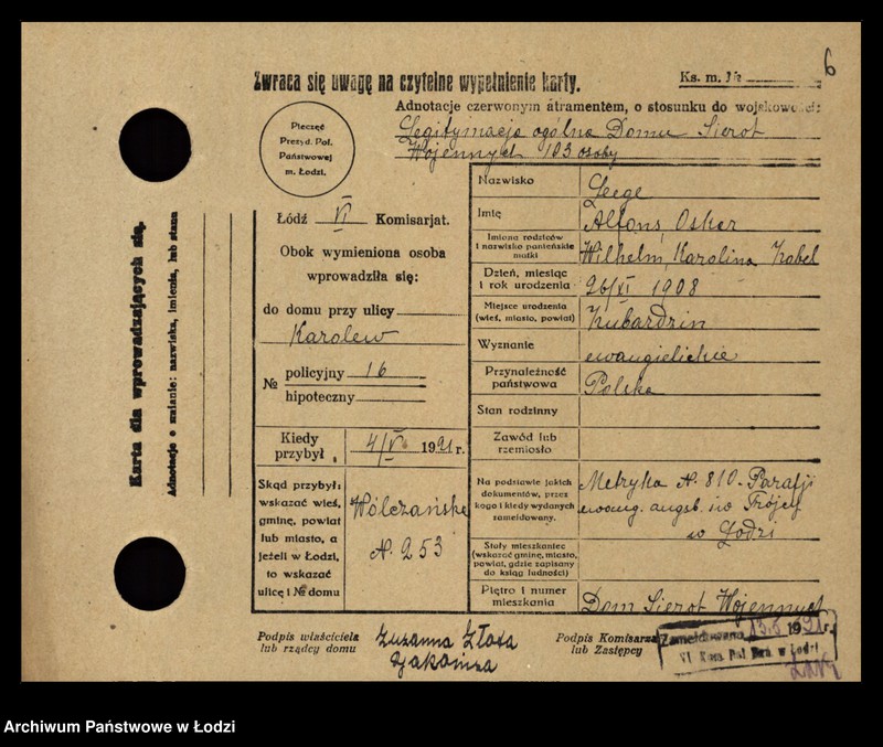 Obraz 8 z jednostki "[Spis ludności Łodzi] Legart - Lemke"