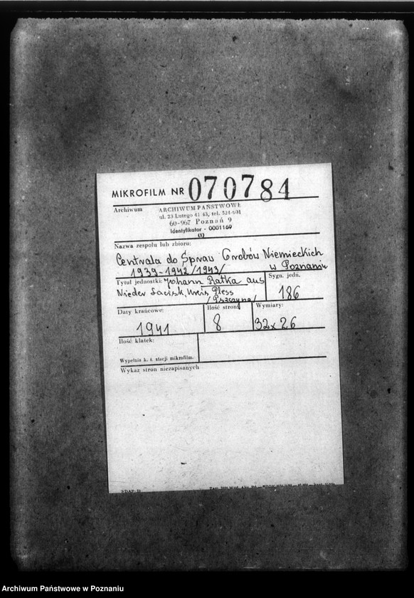 Obraz 2 z jednostki "Johann Ratka aus Nieder Lacirk, Kreis Pless (Pszczyna)"