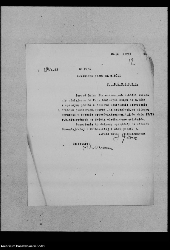 Obraz 16 z jednostki "Zaopatrzenie ludności żydowskiej w mąkę świąteczną"