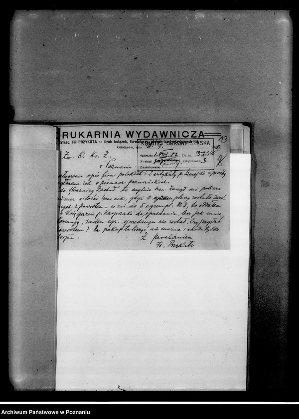 Obraz 17 z jednostki "Pisma różne. [Adresy Związków i Towarzystw polskich w poznańskim, broszura pod tytułem "Czym jest Rada Główna Opiekuńcza" rozporządzenia dotyczące robotników z Królestwa Polskiego przebywających w poznańskim, pismo Urzędu Miasta Warszawy]"