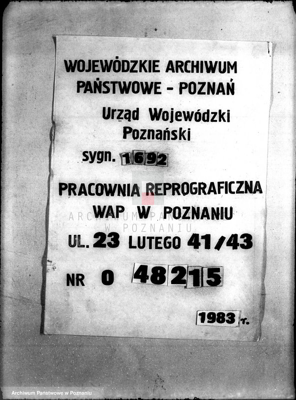 Obraz 20 z jednostki "/Ograniczenie obrotu nieruchomościami powstałymi z parcelacji/ pismo okólne Ministerstwa Rolnictwa i Reform Rolnych."