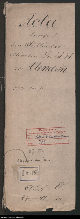 Obraz 2 z jednostki "A. betr. Dr W. M. von Olendzki"