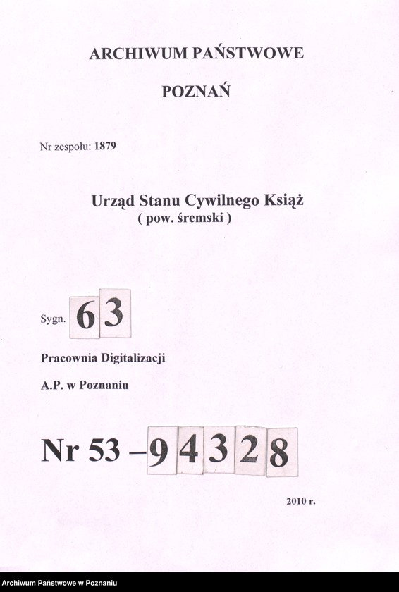 Obraz 1 z jednostki "Księga zgonów"