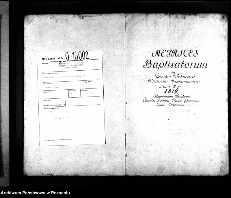 image.from.team "Akta stanu cywilnego Parafii Rzymskokatolickiej Ołobok (pow. ostrowski)"