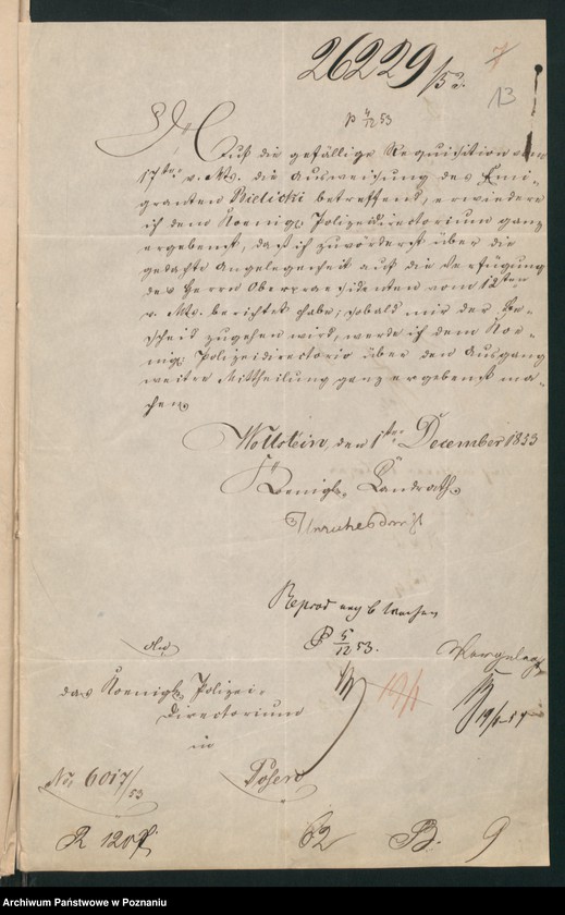 Obraz 16 z jednostki "A. betr. den polnischen Emigranten Josef Felix Bielicki Hauslehrer beim Fürsten Czartoryski"