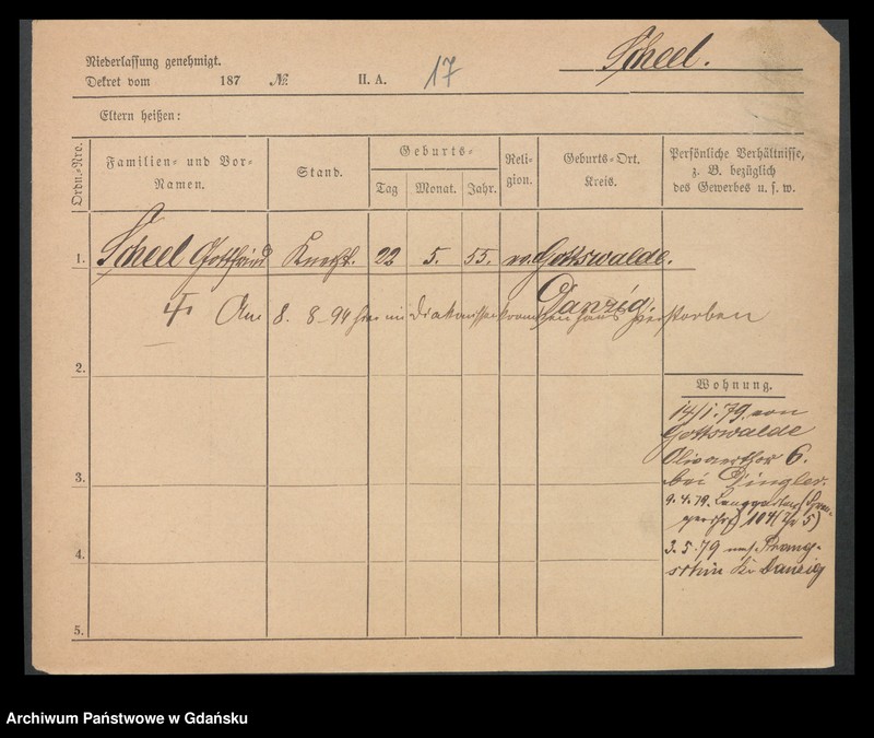 image.from.unit.number "Karty meldunkowe: Scheeffer - Scheibe"