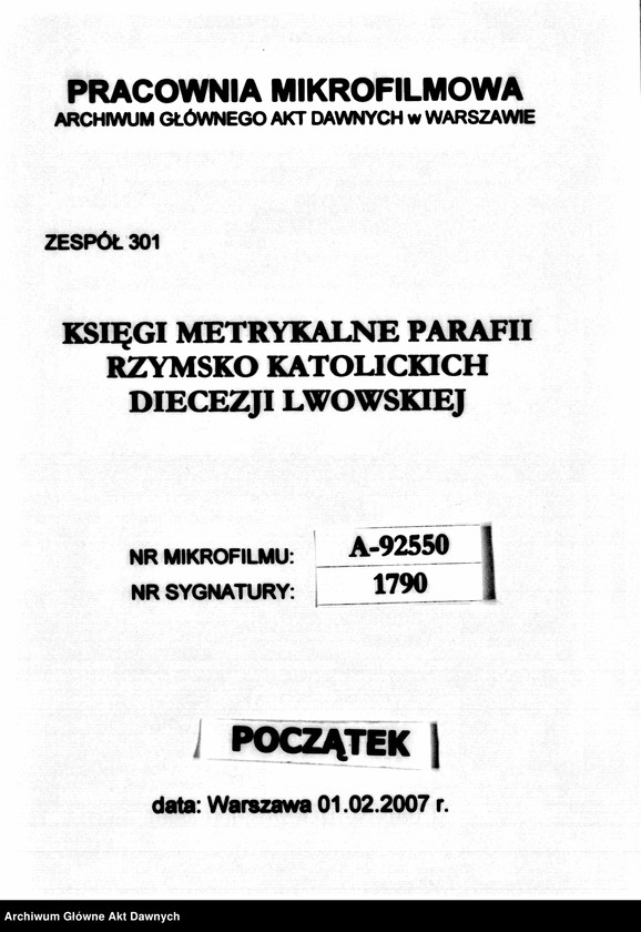 image.from.unit.number "Parafia: Prusy. Dekanat: Lwów. Kopie z ksiąg metrykalnych ur., śl., zg. dla wsi Prusy, Kamienopol, Laszki, Pikułowice, Podhorce, Sroki, Żydatycze*."