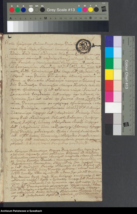 image.from.unit.number "Akta urodzonych gminy puńskiey rok 1808"