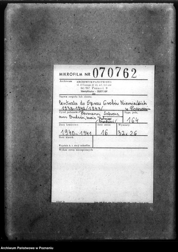 Obraz 2 z jednostki "Hermann Labrenz aus Budrin, Kreis Kolmar (Chodzież)"