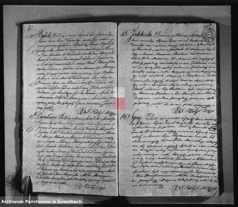 image.from.unit.number "Księga duplikat urodzeń, małżeństw i zejść parafii seyneńskiey 1839"