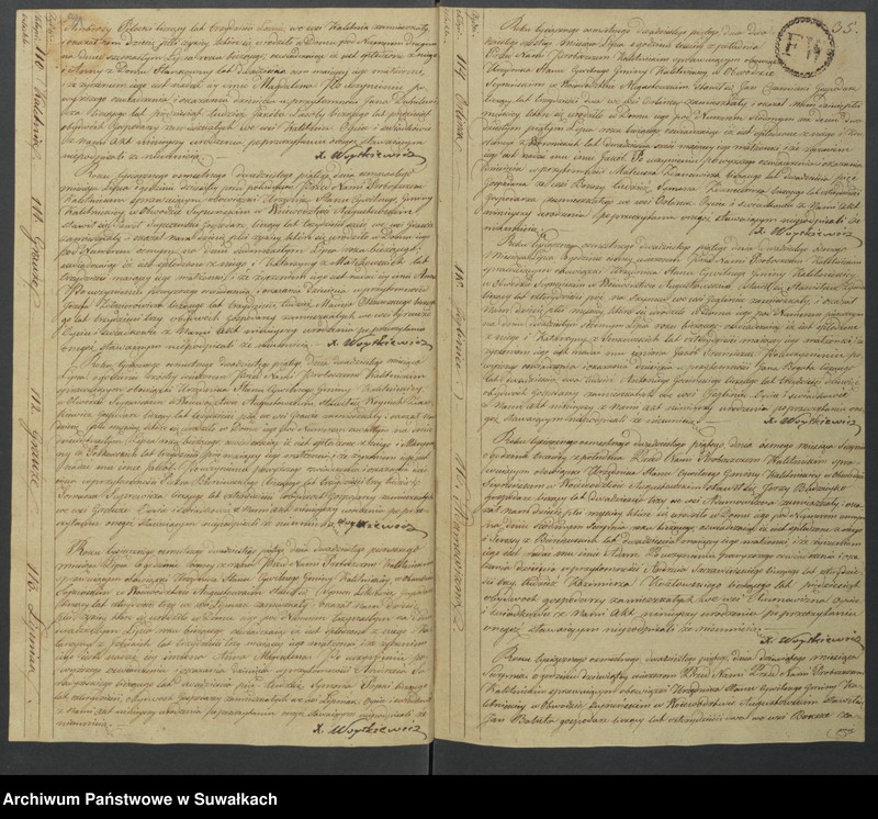 image.from.unit.number "Akta Urodzonych Urzędnika Stanu Cywilnego Gminy Kaletnickiey, od dnia 1-go Stycznia 1825 r. do dni ostatnich Grudnia tegoż Roku"