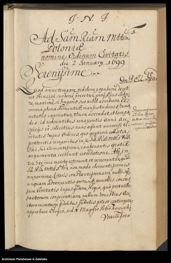 image.from.unit.number "Literae Senatus Civit. Gedanensis de A. 1699. Literae Senatus Civit. Gedanensis de A. 1700. Index literarum […] [adresatów]. Index materiarum […]"