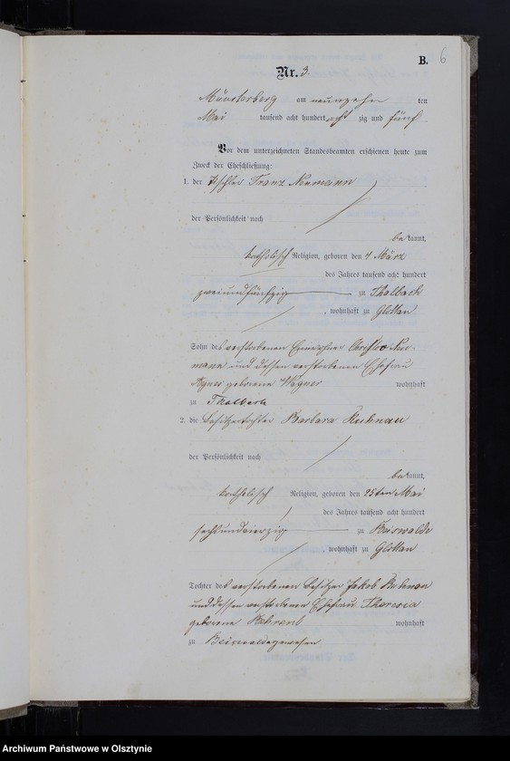 image.from.unit.number "Heiraths-Neben-Register Nr 1 - 11 Sterbe-Neben-Register Nr 1 - 107"