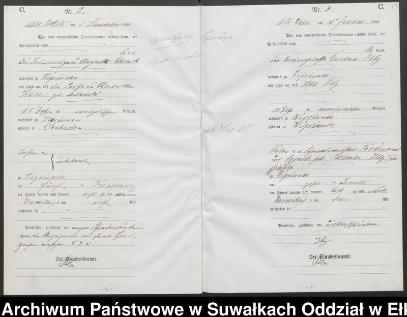 image.from.unit.number "Sterbe-Haupt-Register des Königlichen Preussischen Standes-Amtes Ukta Kreis Sensburg"