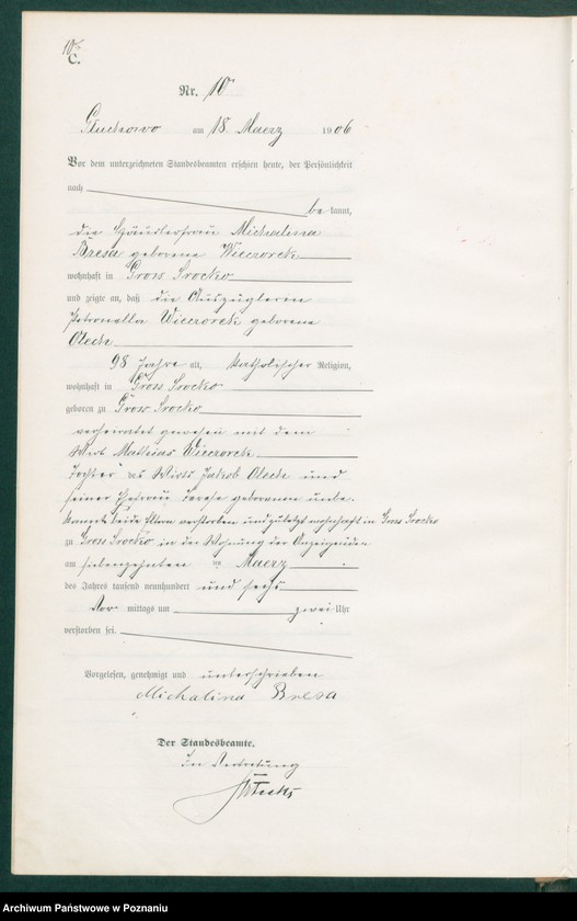 Obraz 12 z jednostki "Sterbe-Haupt-Register"
