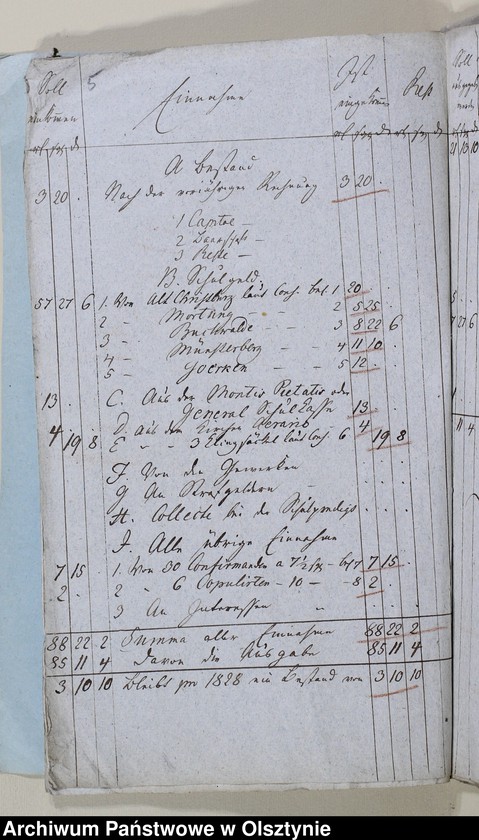 image.from.unit.number "Alt Christburgschen Schul-Cassen Rechnung 1826-1828, 1836-1838"