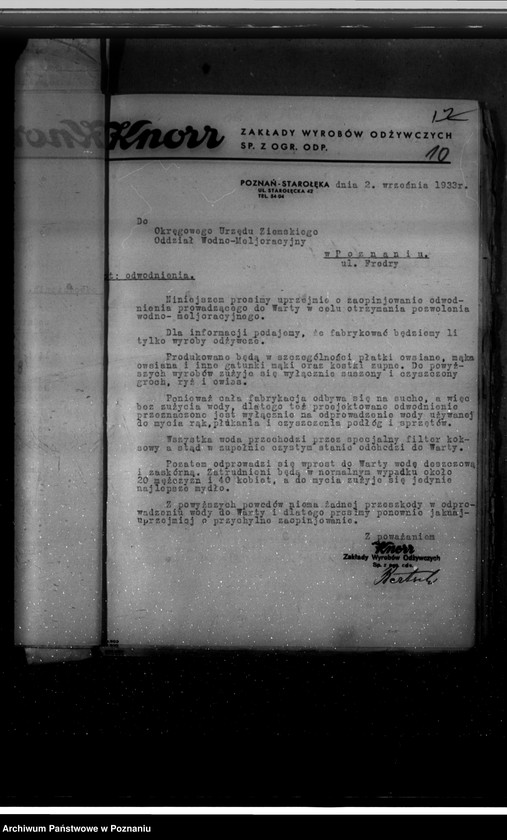 Obraz 15 z jednostki "/Sprawy wodne firmy "Knorr" ul. Starołęcka/"