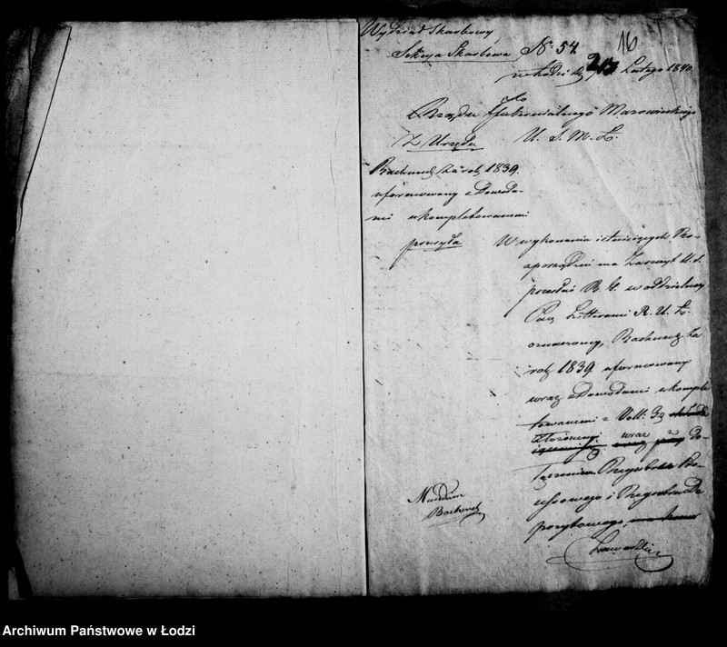 Obraz 16 z jednostki "Akta tyczące się rachunków rocznych za lata 1840"