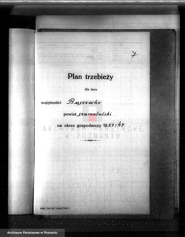 Obraz 11 z jednostki "Plan urządzenia gospodarstwa leśnego dla lasu majętności Buszewko powiat szamotulski 1937-1947"