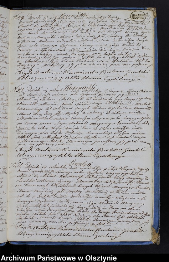 image.from.unit.number "Duplikat Aktów Urodzenia, Zaślubień, Zejścia z Parafii Grzebskiej z Roku 1867"