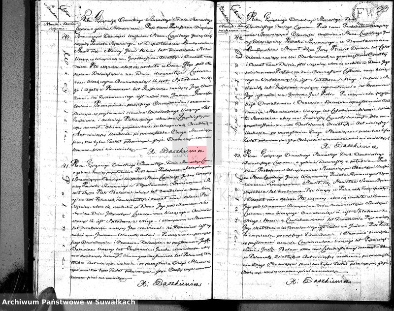 image.from.unit.number "Akta urodzonych gminy wieysieyskiey, powiatu seyneńskiego w departamencie łomżyńskim od 1-go stycznia 1816 roku"