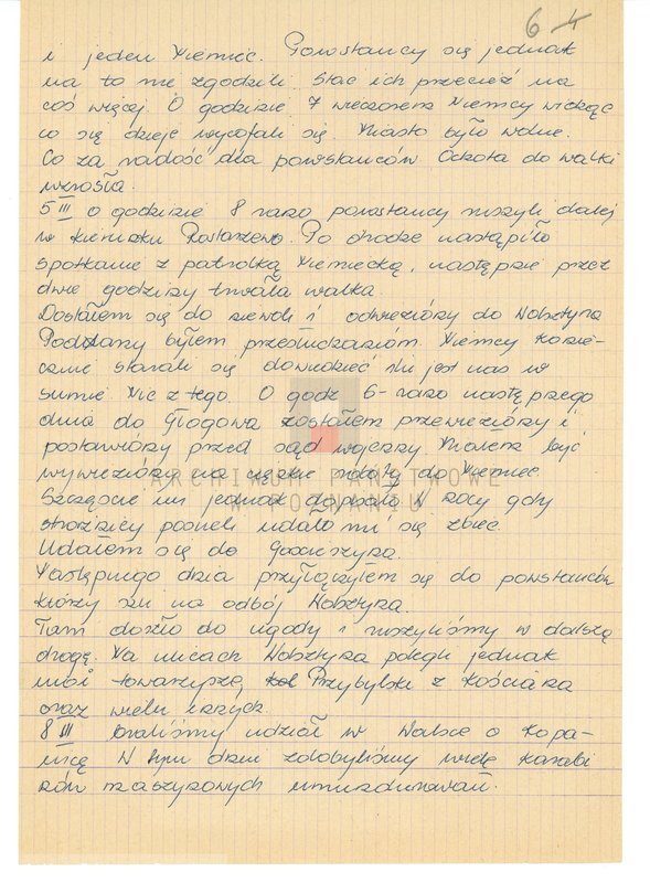 Obraz 15 z jednostki "Relacje i wspomnienia dotyczące powstania wielkopolskiego: 1. Rakoniewice, powiat Wolsztyn, województwo poznańskie, 2. Rawicz, powiat Rawicz, województwo poznańskie."