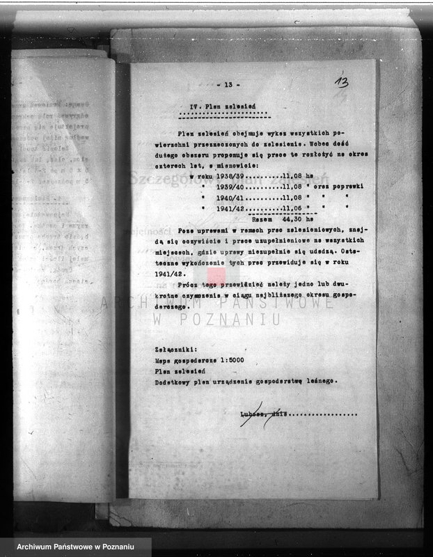 Obraz 15 z jednostki "Dodatkowy plan urządzania lasu dla lasu majątku Lubosz powiatu międzychodzkiego"