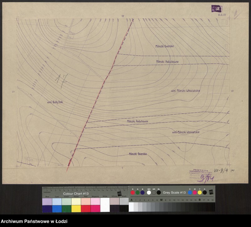 Obraz 1 z jednostki "Plan m. Łodzi 1:2000 z oznaczeniem podziału miasta na Obwody Komitetów Blokowych. Sekcja NO17"
