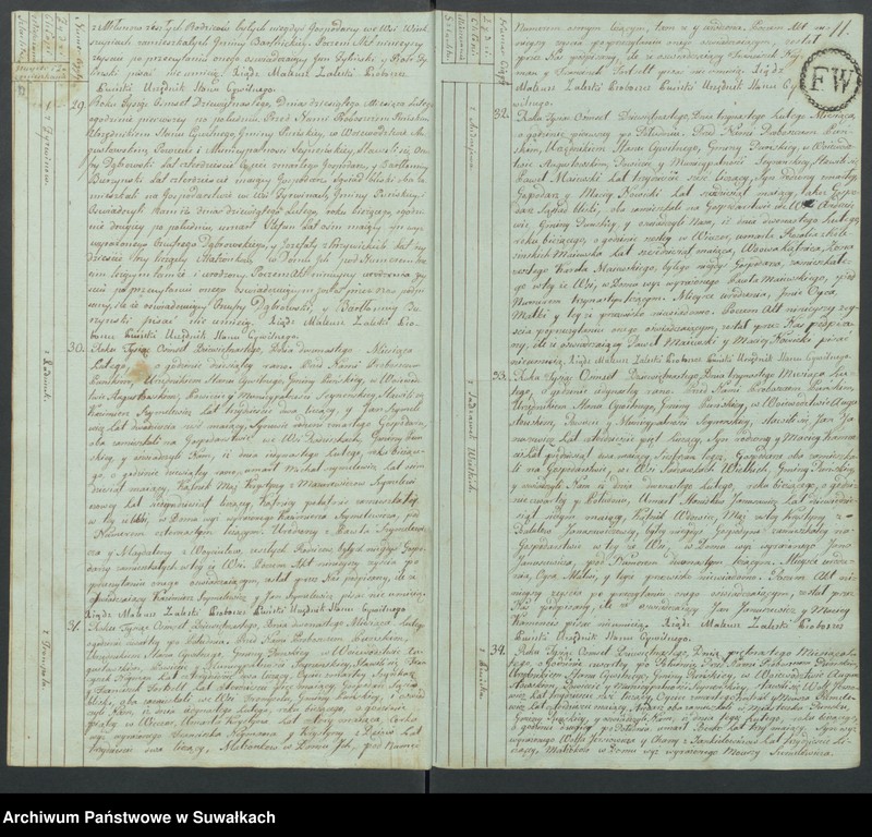 image.from.unit.number "Akta Zeszłych Gminy Puńskiey Od Dnia 1 Stycznia Do Dnia Ostatniego Grudnia 1819 Roku."