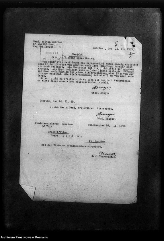 Obraz 10 z jednostki "Korespondencja w sprawie Niemców, którzy zginęli w 1939 roku w różnych powiatach"