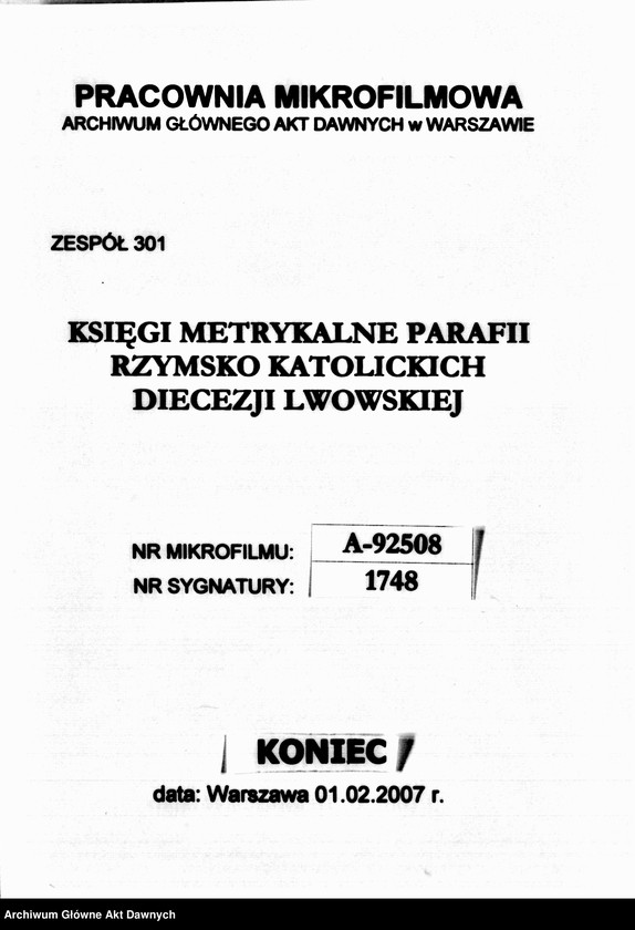 image.from.unit.number "Parafia: Czernielów Mazowiecki. Dekanat: Tarnopol. Kopie z ksiąg metrykalnych ur. tylko dla wsi Borki Wielkie*."