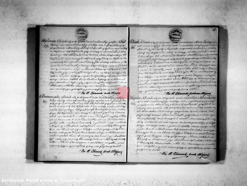 image.from.unit.number "Duplikat aktu urodzonych, zaślubionych i zmarłych parafii wigierskiej z roku 1866"