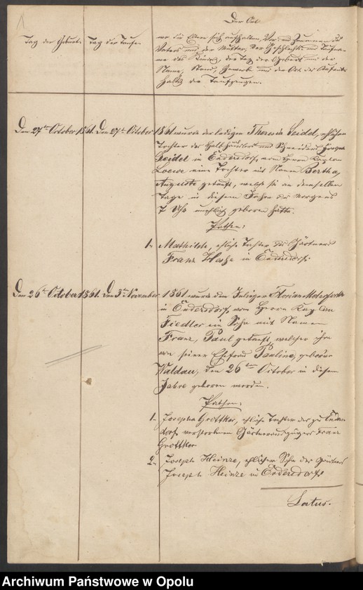 image.from.unit.number "Tauf-Buch der Filial-Kirche zu Endersdorf [kościół filialny w Jędrzejowie parafii rzymskokatolickiej w Grodkowie]"