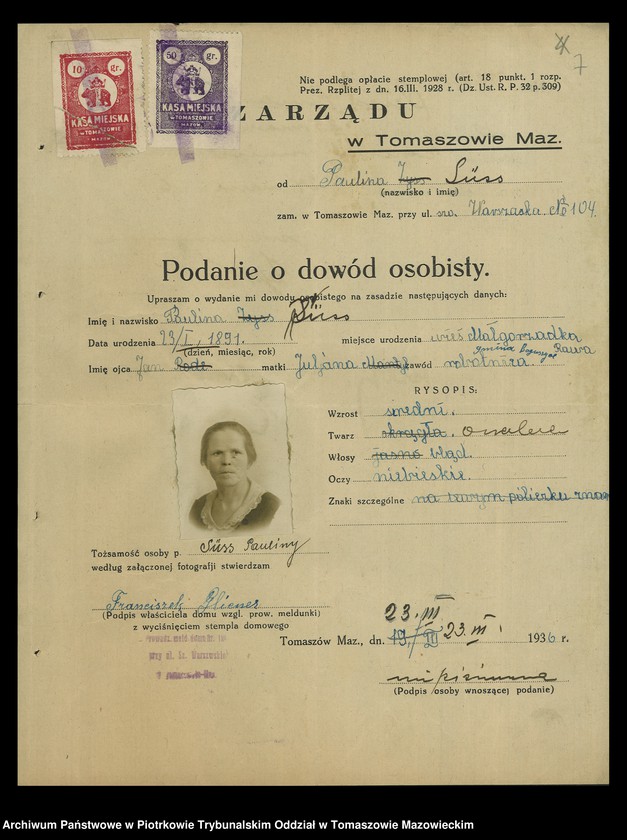 image.from.unit.number "Dowodów osobistych od nr 531 do 750. Tom IV"