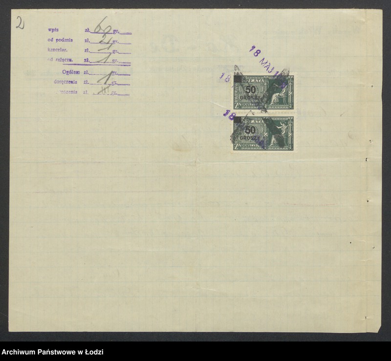 Obraz 4 z jednostki "Ha-De- Miriam Hocherman, Gerszon Lajb Dawidowicz- wyrób i sprzedaż towarów włókienniczych"