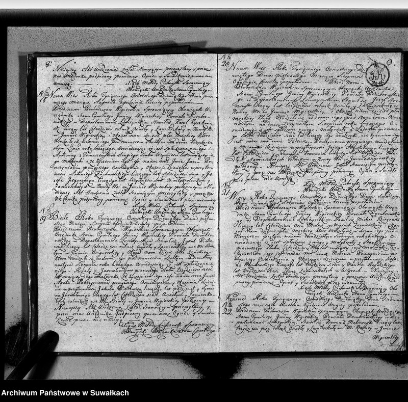 image.from.unit.number "Akta urodzonych gminy wigierskiey od 1-go maja 1809 do dnia ostatniego kwietnia 1810 roku"