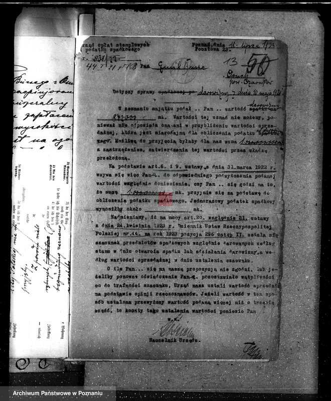 Obraz 17 z jednostki "Nadzór nad gospodarką w lasach majątku Osuch /Z. Busse/ w powiecie czarnkowskim"