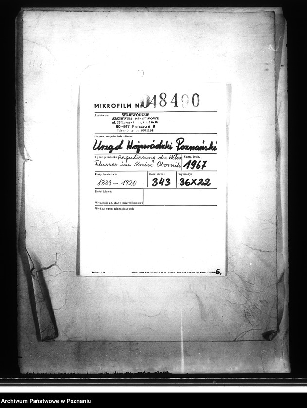 Obraz 2 z jednostki "Regulierung des Wełna im Kreise Obornik"