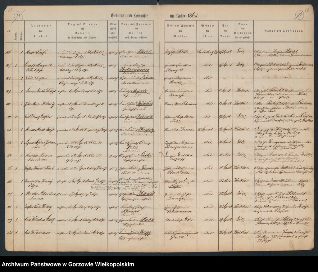 image.from.unit.number "Duplikate der Hauptkirche Landsberg an der Warthe (zawiera także księgi zgonów Konkordien Kirche mit der reformirten und Militair Gemeinde z 1863 r.)"