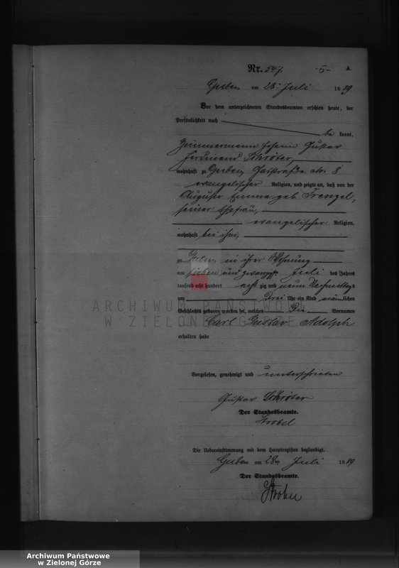 image.from.unit.number "Geburts-Neben-Register, Band II von No 543 bis No 998"