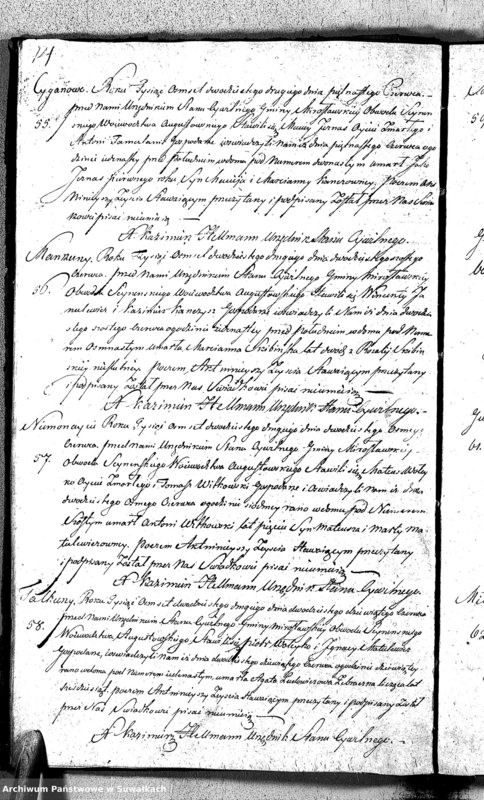 image.from.unit.number "Akta Umarłych Gminy Mirosławskiey na Rok 1822"
