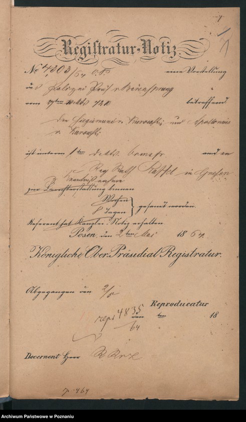 image.from.unit.number "Der Uebertritt polnischer und diesseitiger Untertanen auf preussisches und jenseitiges Gebiet während der polnischen Insurrektion und die dagegen getroffenen Massnahmen."
