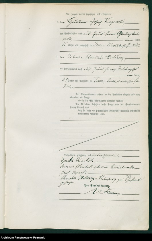 Obraz 14 z jednostki "Księga miejscowa małżeństw tom I"