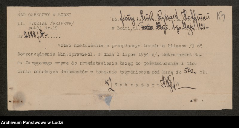 Obraz 15 z jednostki "Emil Ryszard Hoffmann – przędzalnia"