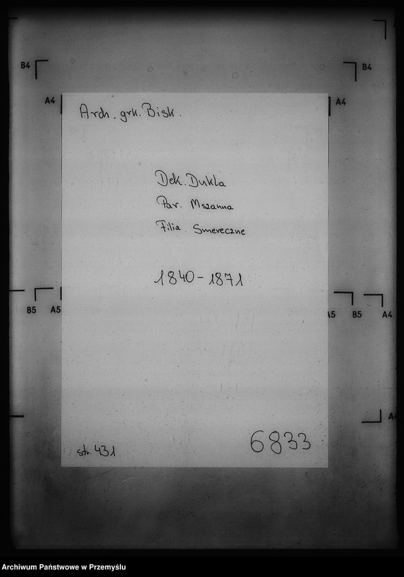 image.from.unit.number "[Kopie ksiąg metrykalnych parafii Mszanna z filią Smereczne (dekanat Dukla)]"